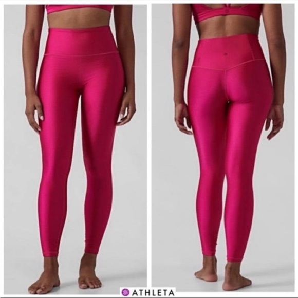 Athleta Elation Shine Tight Leggings in Hot Pink SZ 2X EUC - Picture 2 of 5